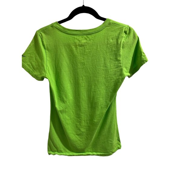 🍒 2/$20 🍒 Seahawks Bright Green Ladies V-Neck Fitted Tee sz M - Picture 5 of 5